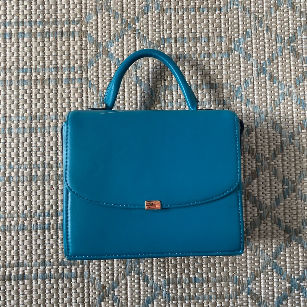 Small *TEAL* crossbody/top hand bag